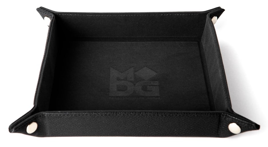 Metallic Dice Games Folding Black Dice Tray image 0